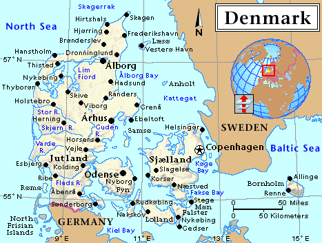 Carte Du Danemark